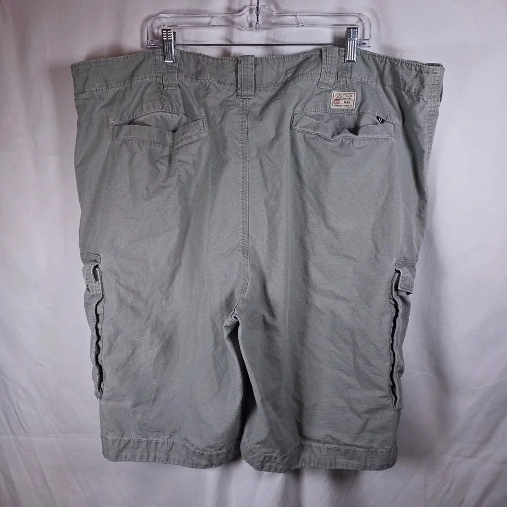 Nautica Ripstop Cargo Shorts Mens 48 Gray Cotton N7129013 - Picture 2 of 11